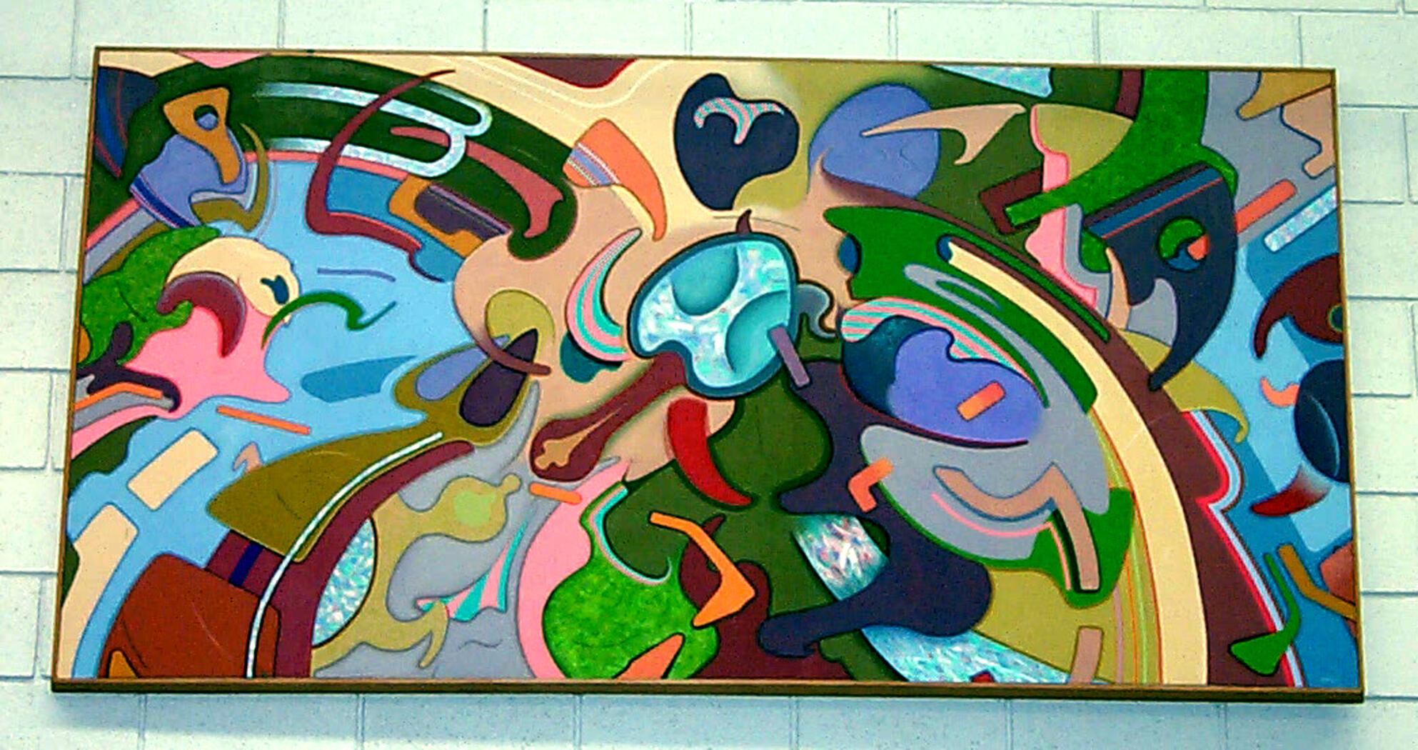 "Meeting Like This" (©️ 1995. 4'x6' acrylic on canvas.)