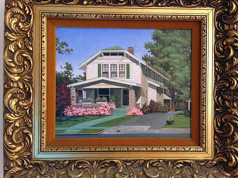 "Granny's House" (©️ 1998. Acrylic on canvas.)